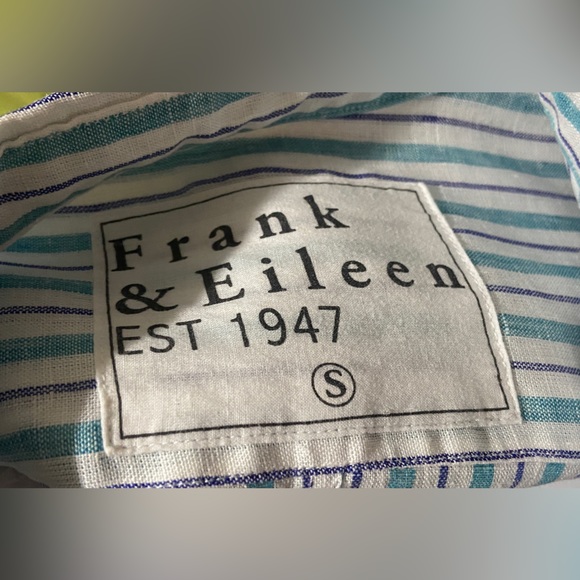 Frank & Eileen women’s striped Linen button down shirt-Size:small-multicolor - Picture 6 of 6